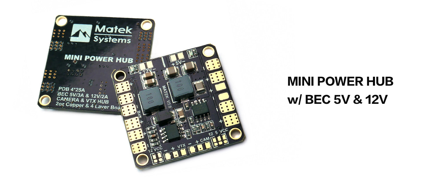 Matek Mini Power Hub w/ 5V/12A BEC Power Distribution Board PDB for FPV