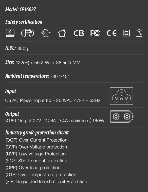 ISDT CP16027 Power Adapter