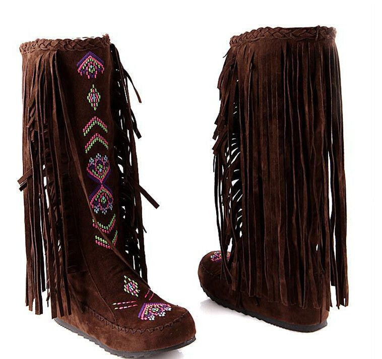 Women's Native American Moccasin Boots 