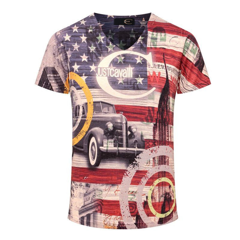 american flag printed t shirt