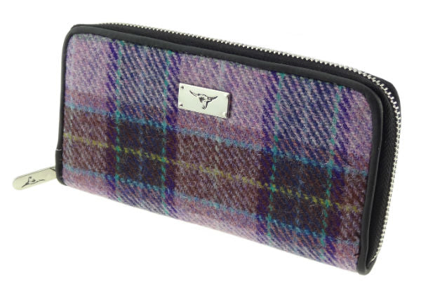 harris tweed zip purse