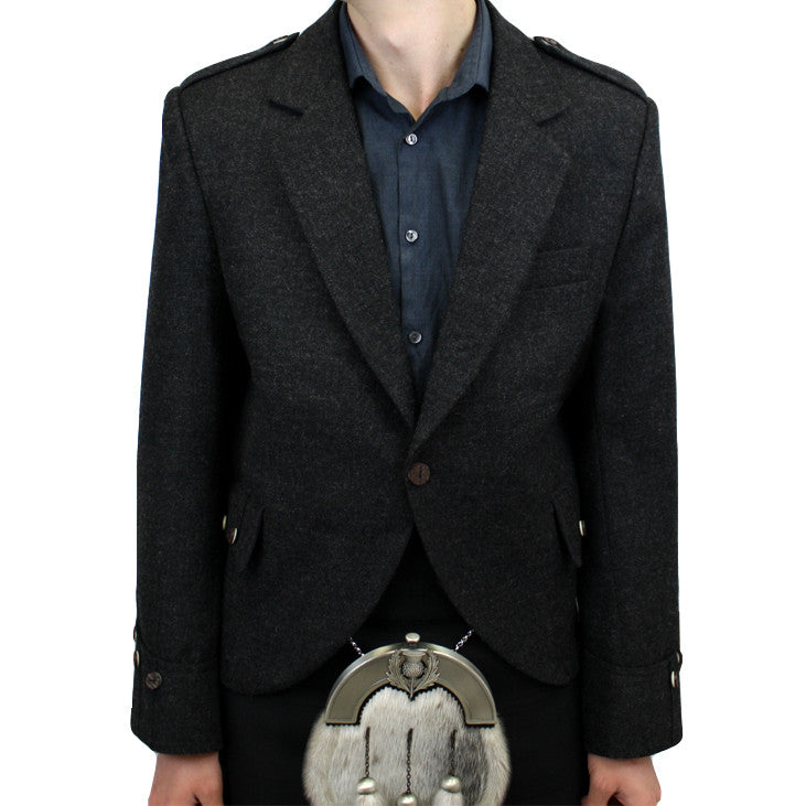 charcoal kilt jacket