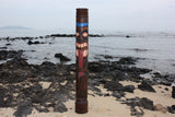 Painted Tiki Totems - Makana Hut