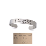 3/8" HANDWRITING CUFF BRACELET