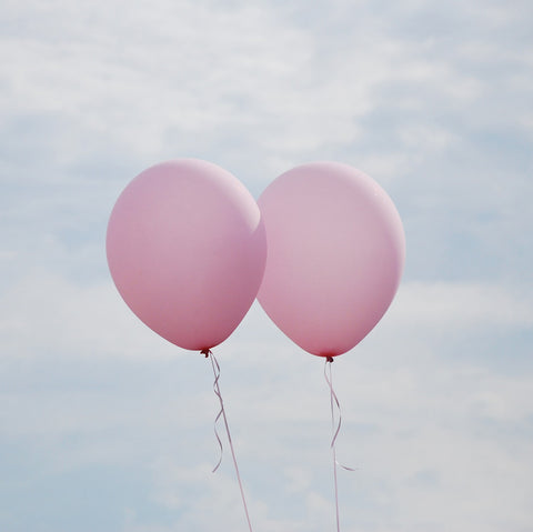 Pale Blush Pink Oversized Wedding Balloons via Jane Summers See Jane Smile Blog