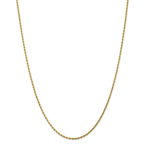 14k 1.75mm D/C Rope with Lobster Clasp Chain