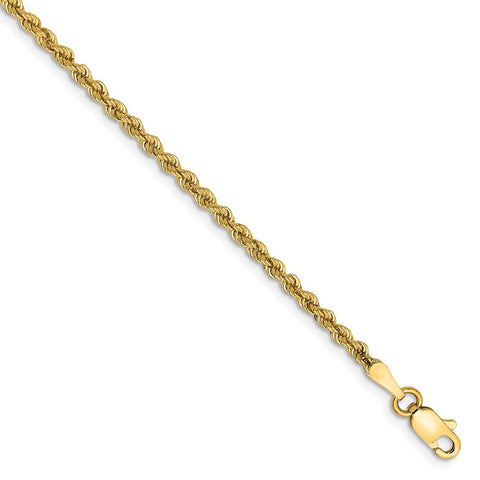 14k 2.25mm Regular Rope Chain