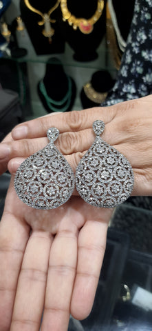 Jewelshingar Jewellery Fine Signity Zircon Dangle & Drop Earrings For Girls ( 200433EAD )