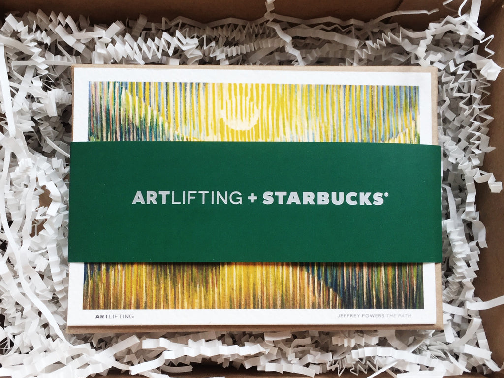 In November 2016, ArtLifting partnered with Starbucks to create limited edition Gift Cards by 11 artists. The Cards sold out in one day.