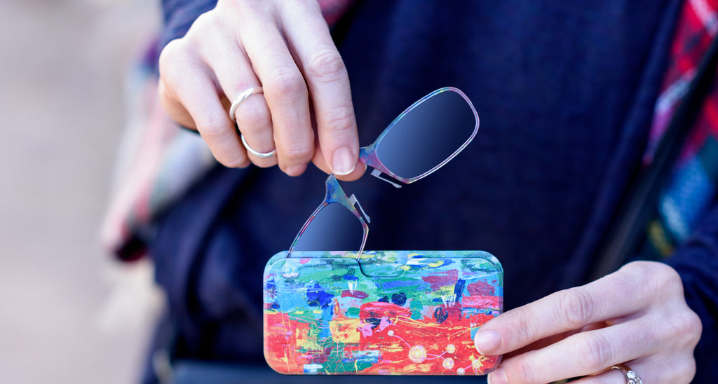 In December 2016, ArtLifting announced a partnership with ThinOPTICS, the pioneering eyewear company that revolutionized reading glasses with its stemless lenses, to launch a Curated Collection of ten new cases designed by artists living with homelessness or disabilities. 