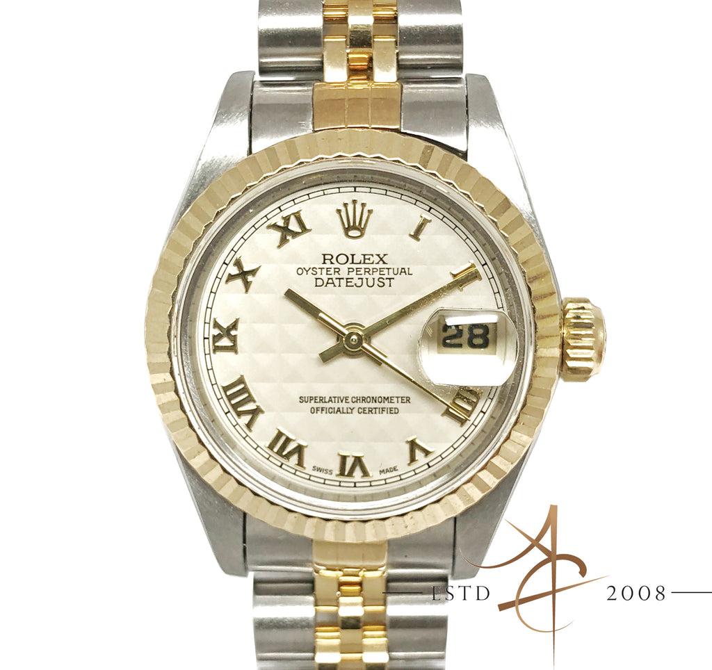 rolex datejust half gold