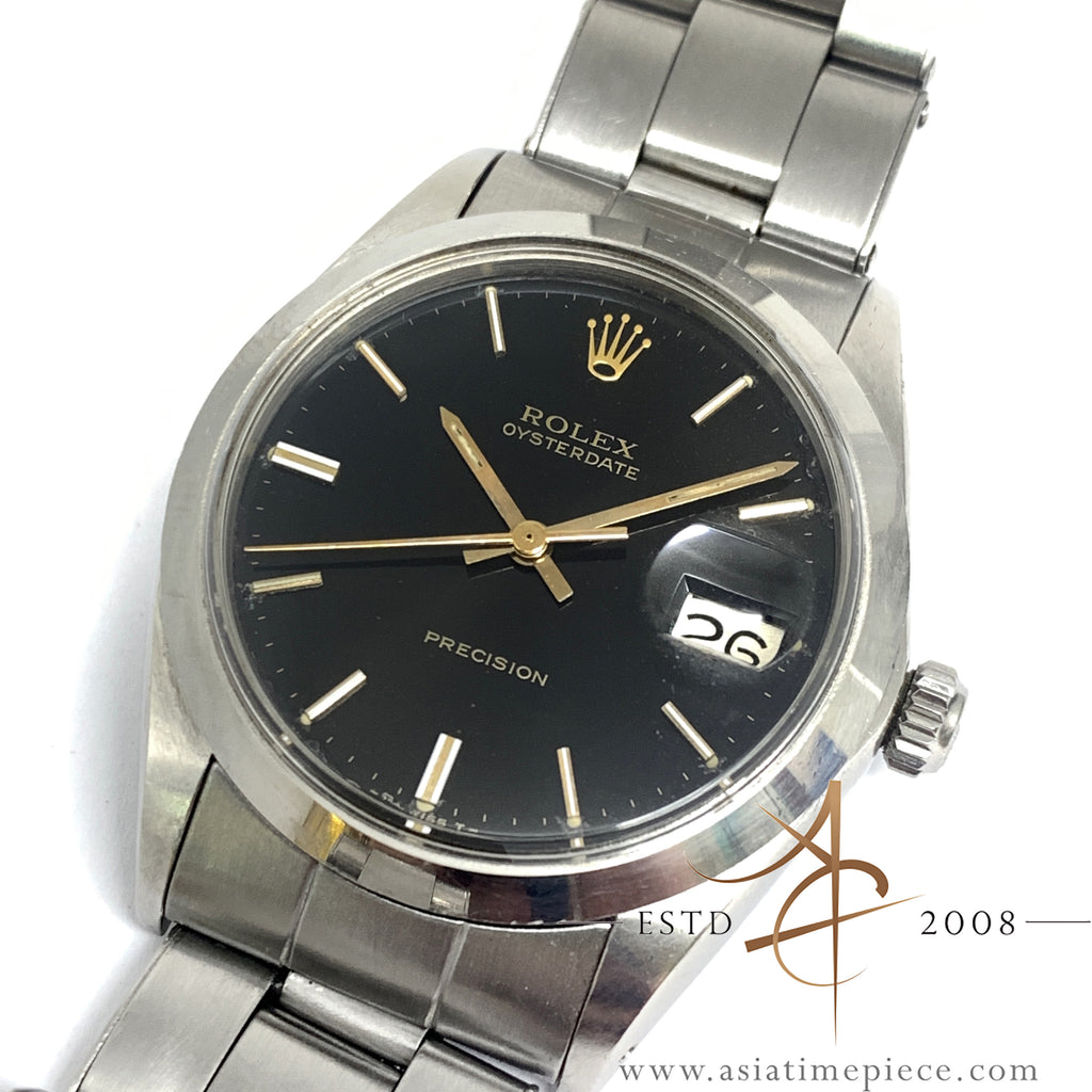 rolex precision black dial