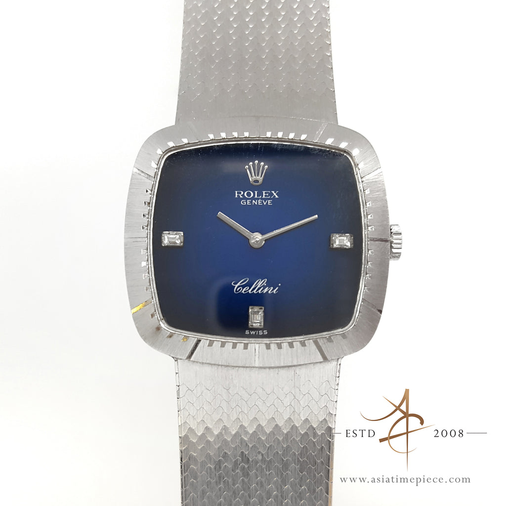 rolex cellini vintage white gold