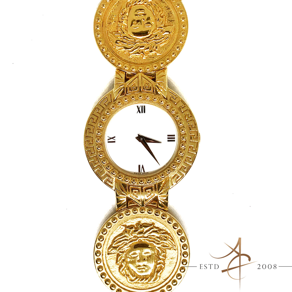 versace gold plated watch