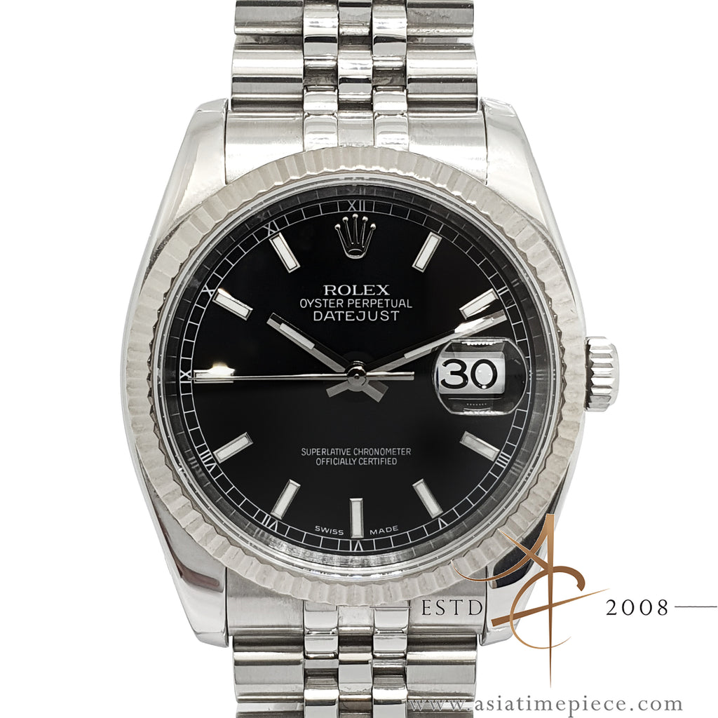 rolex datejust 36 black dial jubilee