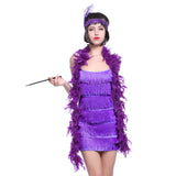 1920's Vintage Flapper Dress Purple