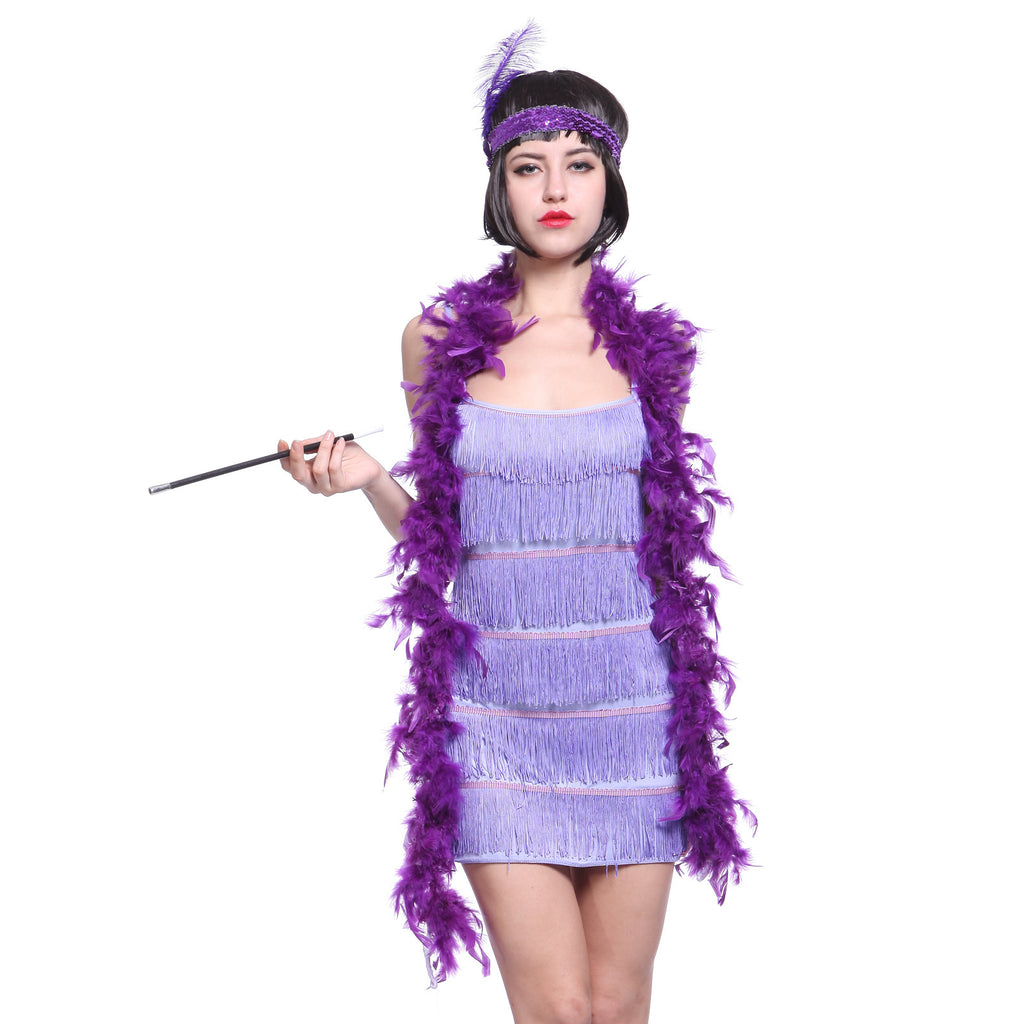 1920's Vintage Flapper Dress Violet