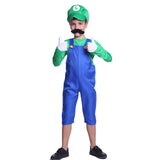 Kids Super Mario Luigi Costume