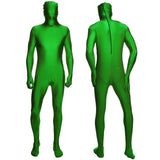 Pure color masked men show suit