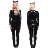 Black Catsuit Jumpsuit Costume Fancy Dress