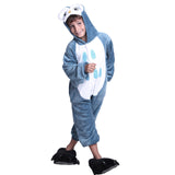 Unisex Kids Onesies Kigurumi Animal Pajamas Owls Jumpsuit