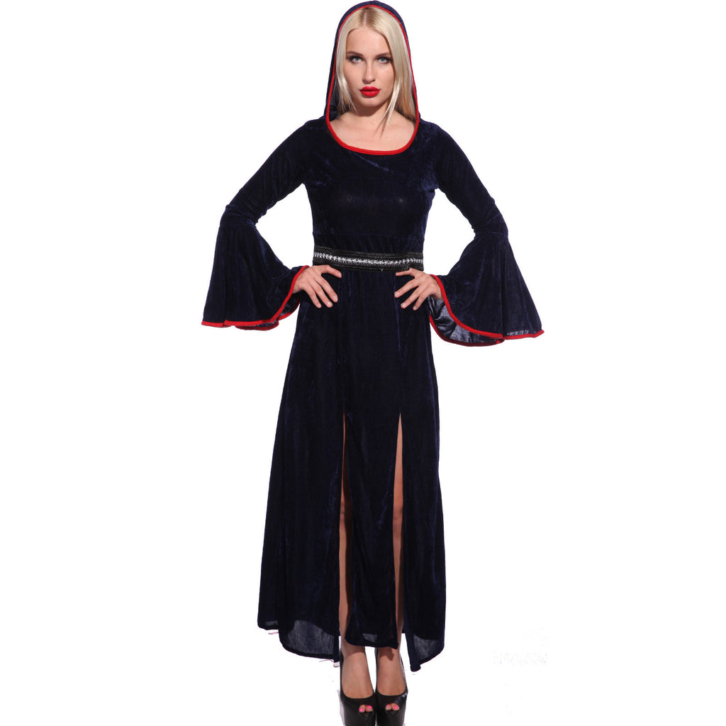 Gothic Ladies Medieval Hooded Fancy Dress