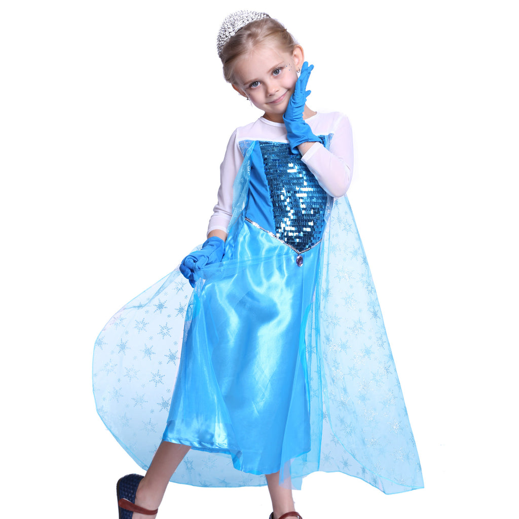 Girls Frozen Princess Elsa Costume