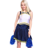 School Team Women's Cheerleading Color Matching Vest Skirt Navy