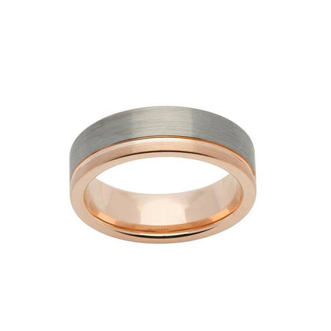 Tungsten & Rose Gold Ring
