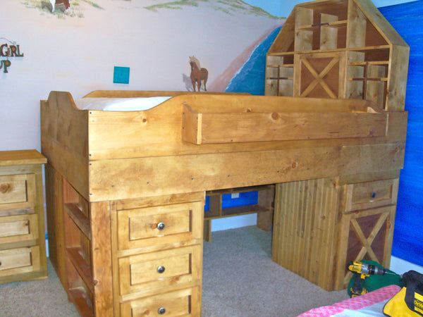 kids barn bed