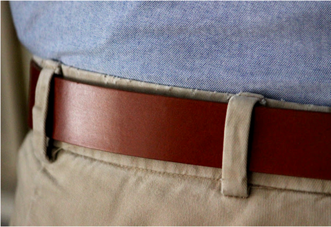 Mens Leather Chestnut Belt - Todder Made In New England 