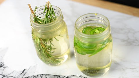 Rosemary and Jalapeño Simple Syrups