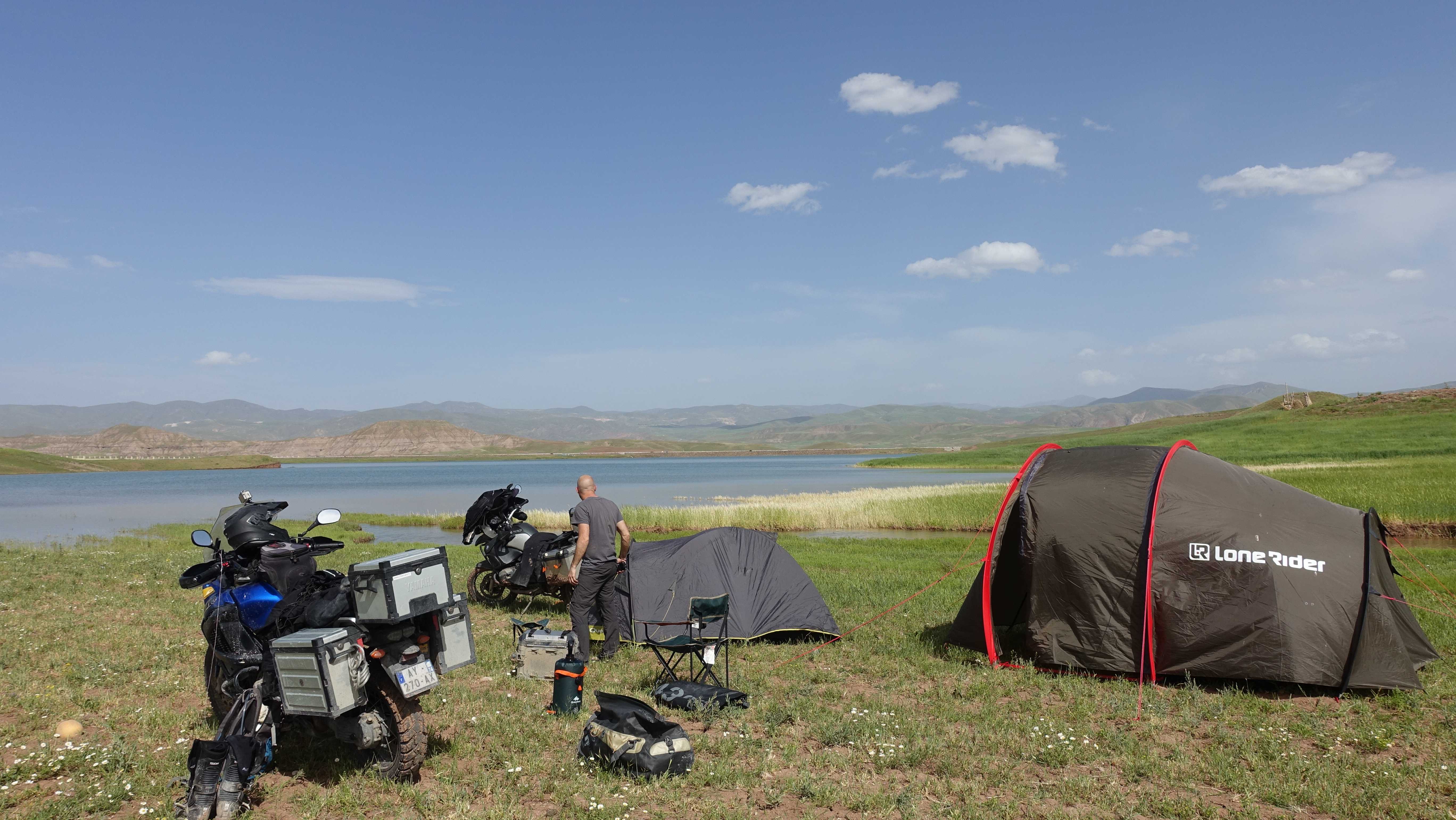 Motorcycle camping tips - photo by Lone Rider MotoTent v2 customer