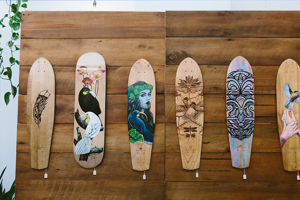 'By Natives, For Natives' The Paper Rain Project Skateboard Exhibition in support of the Wildlife Hospital, Dunedin