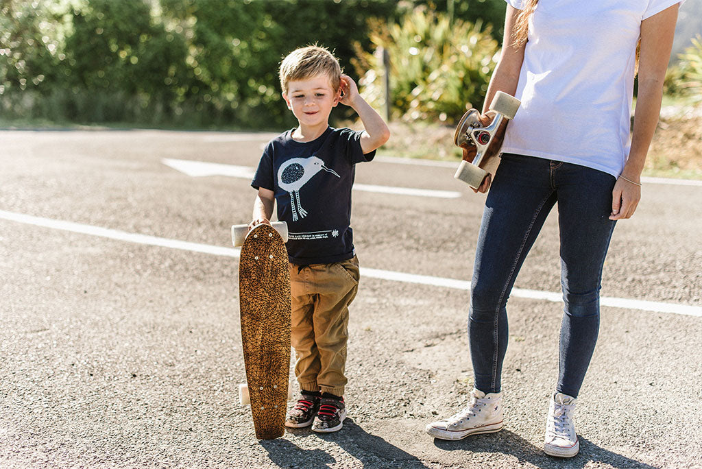 The Paper Rain Project Skateboards and Organic, Fair Trade Kid T-shirt