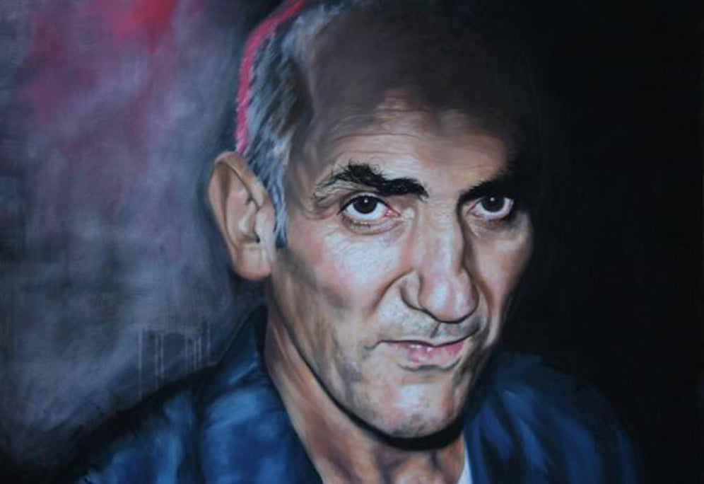 Paul Kelly, oil on canvas, realism painted by Monique Richards