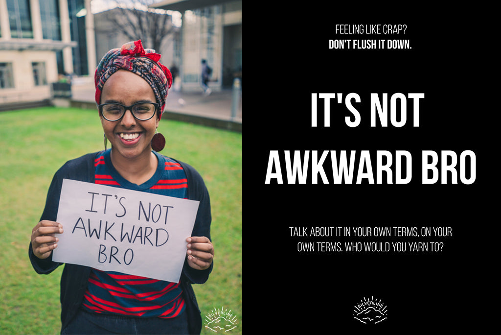 Silverline Otago Mental Health Paper Rain Project It's not awkward bro