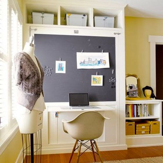 Murphy bed chalkboard paint