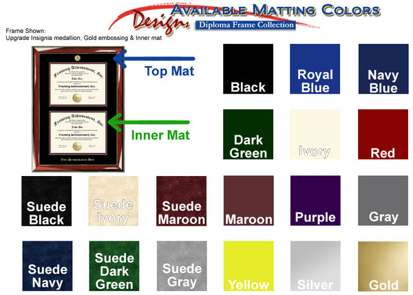 Double Certificate Frame Matting Color