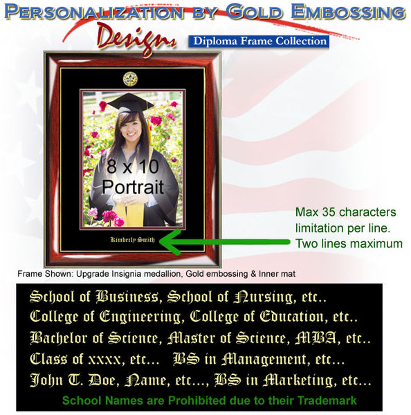 Gold Embossed Graduation College Picture Frame Seal