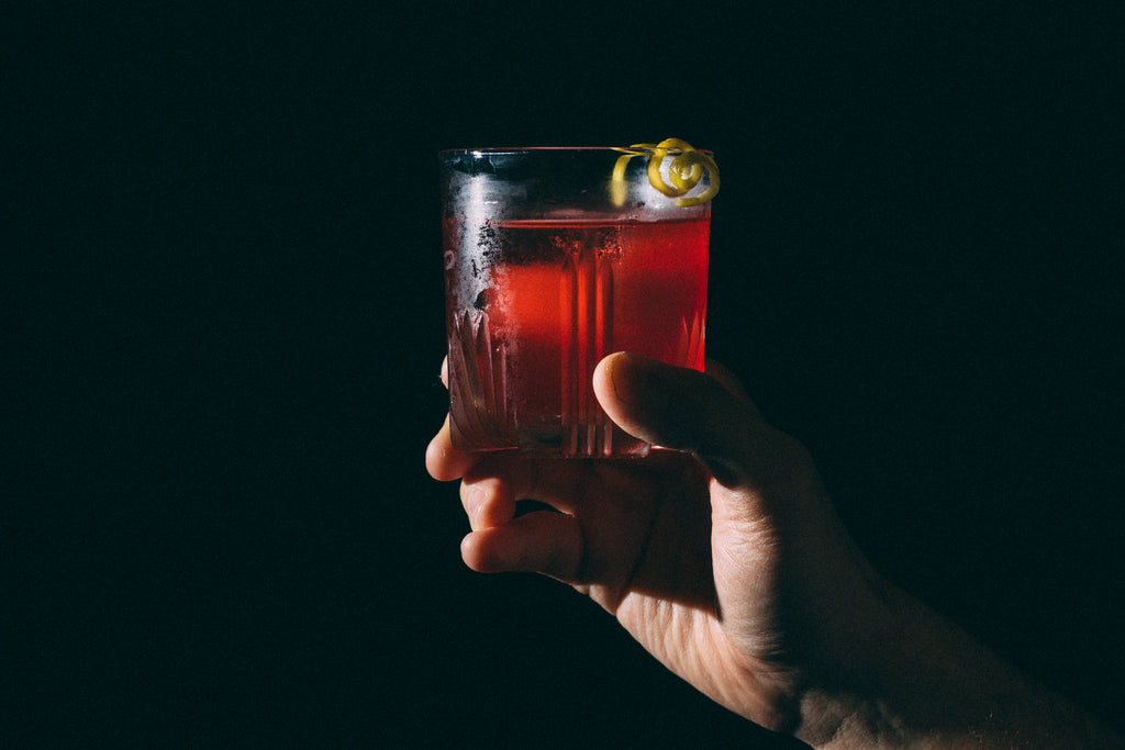 Red, refreshing beauty of a beverage that contains flavors of rich bourbon, tart lemon, bitter/herbal/sweet Campari & Cocchi Rosa. Perfect for the week after Valentine's Day!