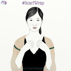 How to tie a Scarf Wrap style scarf using a Luxury Silk Scarf by Elle Smith