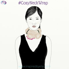 How to Tie a Cosy Neck Wrap Style using a Luxury Silk Scarf by Elle Smith