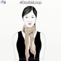 How to Tie a Double Loop Style with a Luxury Silk Scarf by Elle Smith