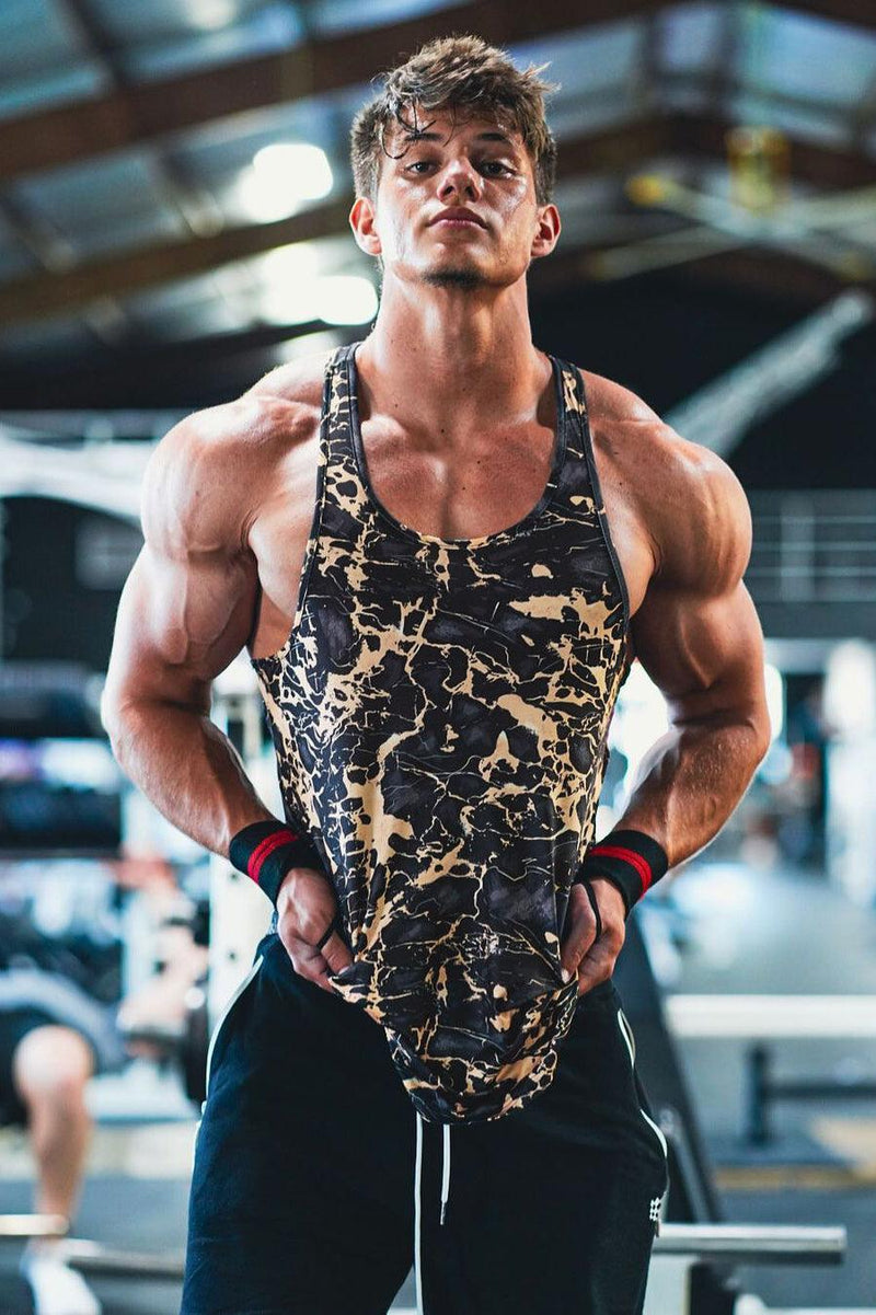 Jed North Bodybuilding Tank Top Gym Stringer Y-Back Muscle Racerback 