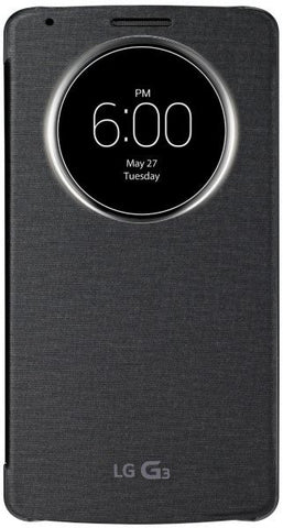LG QuickCircle Window Folio Case for LG G3, Black