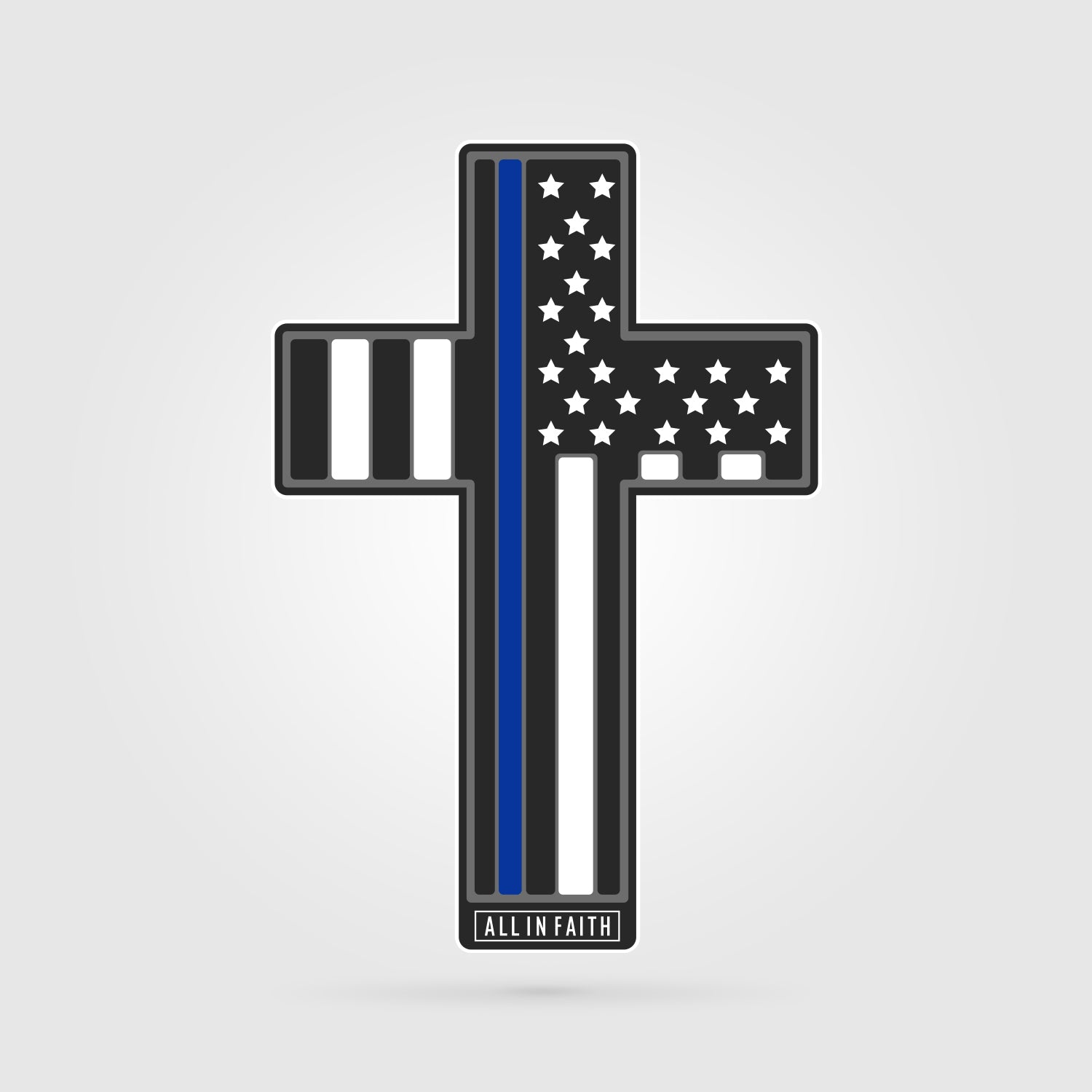 leo blue line flag with backing officer decal deputy decal support leo police life