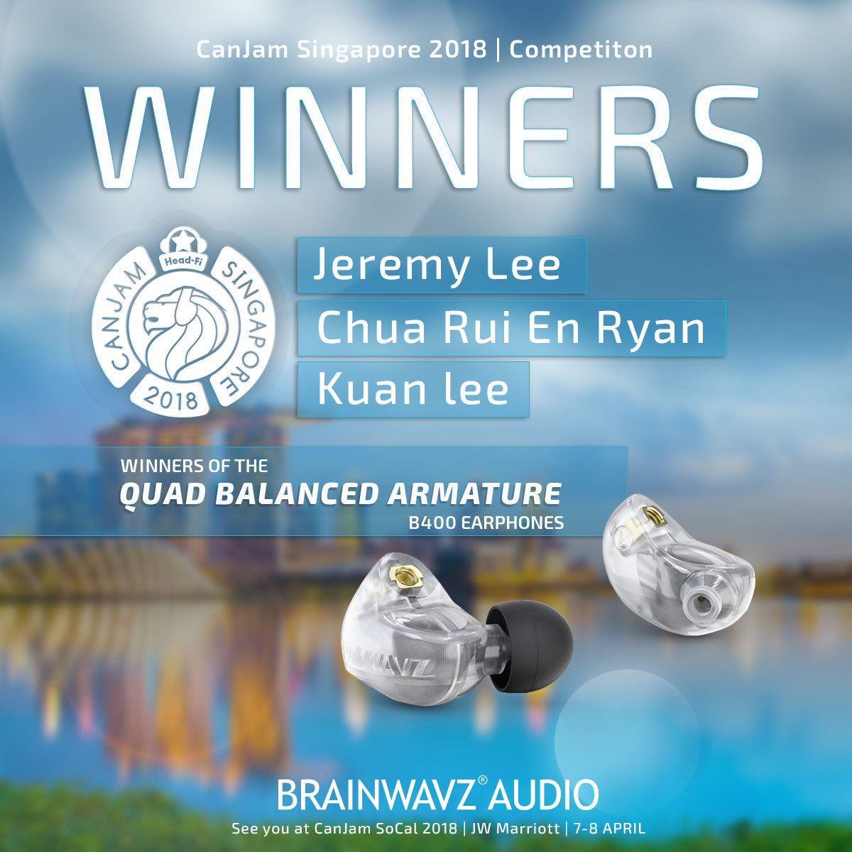 Brainwavz Singapore Competition Winners