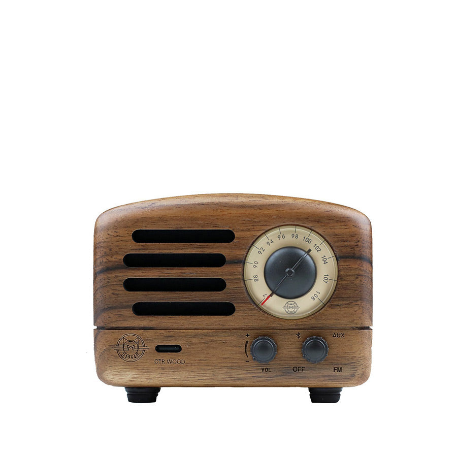 AUX Input Lovely Apperance Retro Radio Vintage Bluetooth Speaker FM Radio 1100mAh Rechargeable Battery Supported Bluetooth with Speaker Best Sounds Blue TF Cards Design 