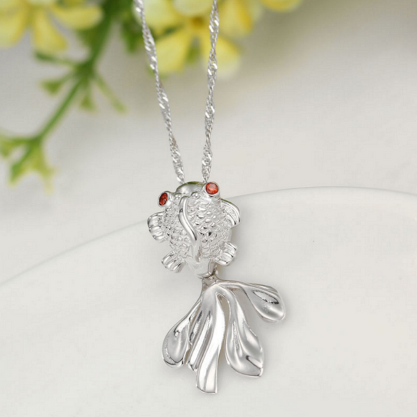 Details about   New 925 Sterling Silver Freshwater Fantail Goldfish Charm Pendant 